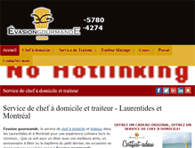 Tablet Screenshot of evasiongourmande.ca